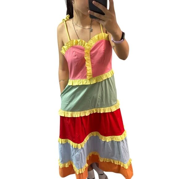 CELIA B Siggi Tiered Maxi Dress - Vibrant & Stylish - Picture 3 of 3